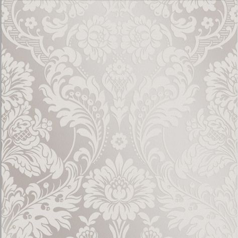 From the Exclusives collection by Graham and Brown. Black And Silver Wallpaper, Shimmer Backdrop, Light Color Palette, Decorating Table, Flock Wallpaper, Beautiful Abstract Art, Silver Wallpaper, Graham & Brown, Damask Wallpaper