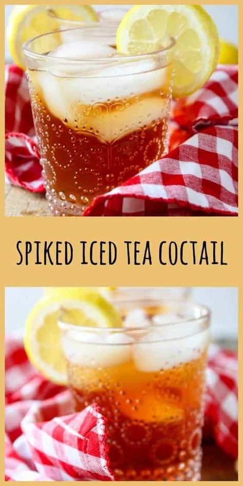 Spiked Iced Tea Rum Cocktail Recipe Spiked Iced Tea, Iced Sweet Tea, Sweet Tea Cocktail, Spiked Tea, Fruity Drink Recipes, Tea Cocktail Recipes, Iced Tea Cocktails, Tea With Lemon, Sweet Tea Recipes