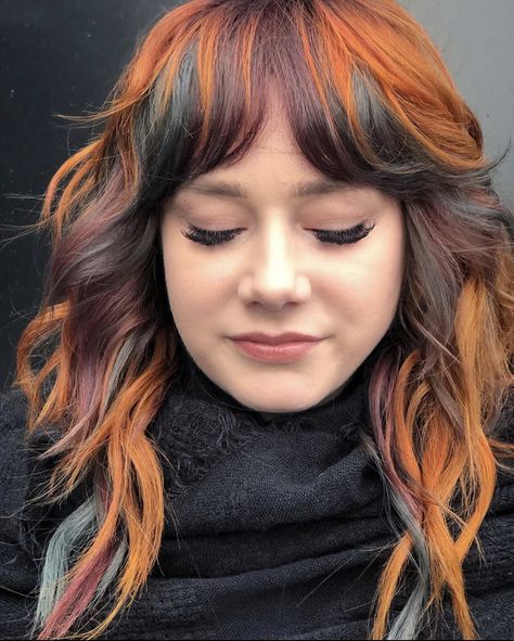 Color Block Hair, Wait A Minute, Succulents Decor, Edgy Hair, Haircut And Color, Hair Color And Cut, Hair Inspiration Color, Orange Hair, Hair Inspo Color