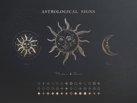 mystical set. astrological sings on Behance Illustration Photography, Astrology Signs, Photoshop Adobe, Graphic Design Illustration, Design Illustration, Adobe Photoshop, Zodiac Signs, Astrology, Adobe Illustrator