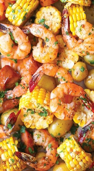 Sheet Pan Shrimp Boil, Pan Shrimp Boil, Shrimp And Corn, Shrimp Boil Recipe, Baked Shrimp Recipes, Sheet Pan Shrimp, Pan Shrimp, Seafood Boil Recipes, Sheet Pan Dinners Recipes