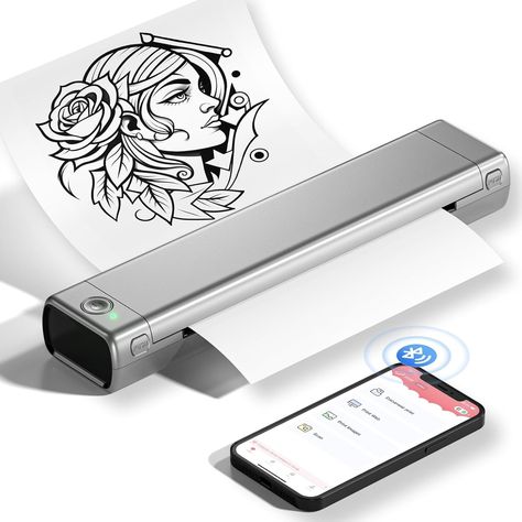 Artists Office, Mobile Printer, Wireless Printer, Portable Printer, Tattoo Stencil, Thermal Printer, Home School, Printer Paper, Tattoo Stencils