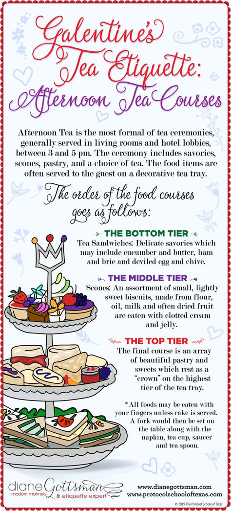 Galentine’s Day Tea Etiquette - Diane Gottsman | Leading Etiquette Expert | Modern Manners Authority Valentines Tea Party, Tea Etiquette, Tea Party Sandwiches, Tea Sandwiches Recipes, Christmas Tea Party, Valentine Tea, English Tea Party, Afternoon Tea Recipes, Tea Time Food