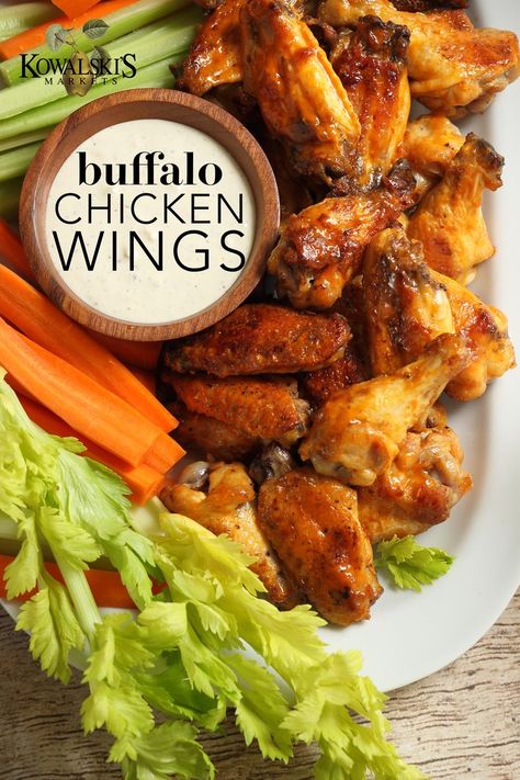 Kowalski's recipe for Buffalo Chicken Wings Baked Hot Wings Recipe, Baked Hot Wings, Buffalo Wings Recipe, Buffalo Chicken Wings Recipe, Hot Wing Recipe, Actifry Recipes, Wings Recipe Buffalo, Viral Recipes, Baked Buffalo Chicken