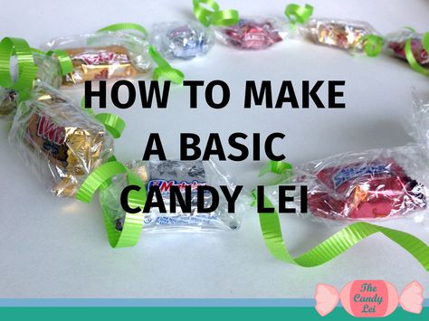 This tutorial will teach you how to make a basic candy lei. These leis are  perfect to give out at graduation ceremonies or any other fun celebration. Snack Leis For Graduation, How To Make Candy Leis, Candy Leis For Senior Night, How To Make A Candy Lei, Diy Graduation Leis Tutorials, Candy Leis For Graduation, Candy Lei Diy, Graduation Candy Lei, Leis For Graduation