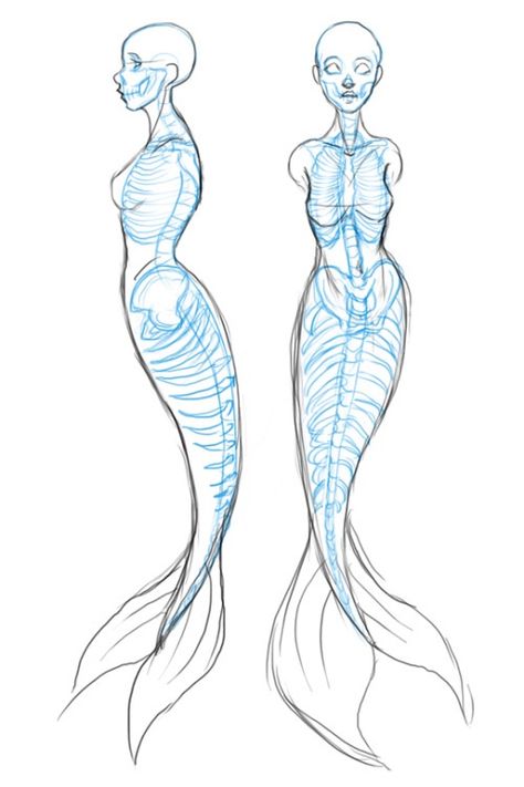 Fancy Drawing, Mermaid Tutorial, Mermaid Sketch, Mermaid Pose, الفن الرقمي, Mermaid Drawings, 캐릭터 드로잉, Arte Sketchbook, Mermaid Art