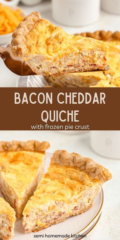 Brunch just got easier with this simple and delicious quiche recipe. Filled with crispy bacon, sharp cheddar, and a creamy custard, this dish is perfect for any occasion. With a flaky crust and minimal ingredients, it’s a go-to brunch recipe or easy quiche option for busy mornings. Click through to see how you can make this crowd-pleaser in no time. Quiche Recipes Easy Crustless, Bacon Quiche Recipes, Brunch Recipes With Bacon, Bacon Cheese Quiche, Bacon Cheddar Quiche, Bacon Quiche Recipe, How To Make Quiche, Bacon And Cheese Quiche, Cheddar Quiche