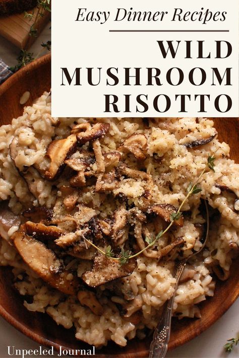 Mushroom Rissoto Instapot, Dried Mushroom Risotto, Healthy Mushroom Risotto, Shiitake Mushroom Risotto, Wild Mushroom Risotto Recipes, Gluten Free Mushroom Risotto, Mushroom Rissoto Recipe, Porcini Mushroom Risotto, Oyster Mushroom Risotto