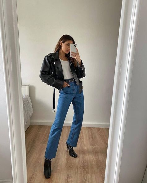 Tony Bianco on Instagram: “Outfit planning for a quick grocery store run. 🖤  @soniaheartsfashion wears our #HalseyBoot, now on #SALE. Limited time only. #TonyBianco” Denim And Black Outfits, Spring Workwear, Heels Boots Outfit, Outfit Planning, Shop Boots Online, Sock Boot, Black Stiletto Heels, Outfit Plan, Tony Bianco