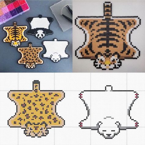 Peeler Bead Coaster, Plastic Canvas Ideas, Perler Beads Art, Rug Coasters, Cross Stitch Easy, Easy Perler Beads Ideas, Perler Bead Templates, Diy Perler Bead Crafts, Animal Rug