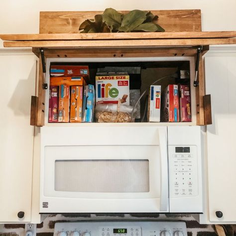 Hiding Over The Range Microwave, How To Hide Microwave Above Stove, Over Range Microwave Ideas Vent Hood, Hide Over The Range Microwave, Hide Microwave Above Stove, Hidden Microwave Above Stove, Diy Vent Hood Cover Over Microwave, Microwave Hood Vent Ideas, Vent Hood Over Microwave