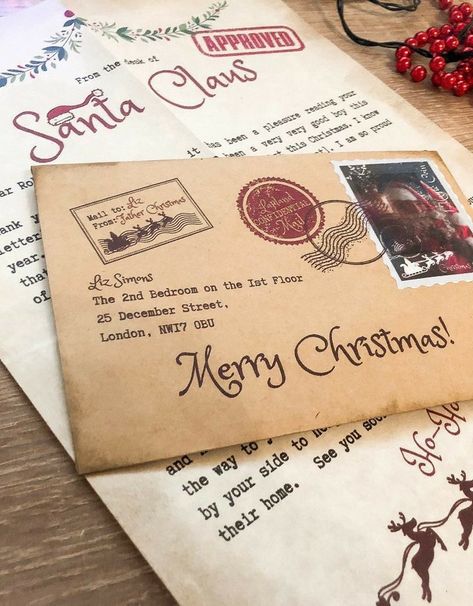 Letter Santa Claus, Santa List Ideas, Christmas List Ideas On Paper, Christmas Letter Ideas, Christmas Card Letter, Letter With Pictures, Christmas Letters To Santa, Christmas Santa List, Letter For Santa