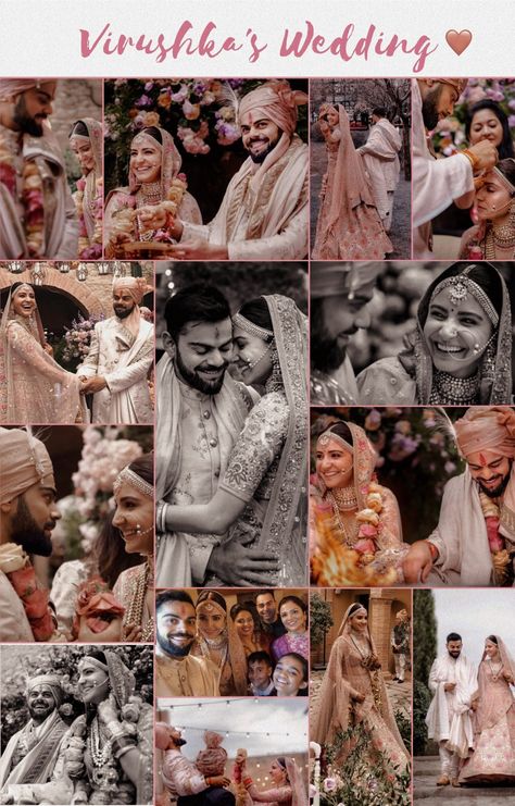 Anushka Virat Wedding Photos, Virushka Wedding Pics, Virat Anushka Wedding, Anushka Marriage, Virushka Wedding, Brother And Sister Songs, Virat Anushka, Wedding Photo Collage, Virat And Anushka