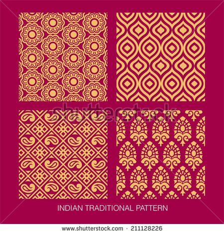 Indian pattern collection. come with layers. Indian Patterns, Textile Pattern Design, Motion Graphics Design, Stencil Patterns, Indian Textiles, Indian Fabric, Pattern Images, Quilling Designs, Pattern Illustration