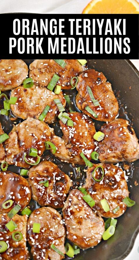 Pork Medallion Recipes, Easy Pork Tenderloin Recipes, Teriyaki Pork Tenderloin, Pork Tenderloin Medallions, Easy Pork Tenderloin, Slow Cooker Pork Loin, Keto Pork, Teriyaki Pork, Pork Medallions