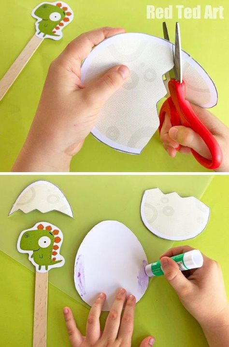 Rob Biddulph, Dinosaur Crafts Kids, Easy Kids Crafts, Paper Plate Animals, Crafts For The Home, Red Ted Art, Dinosaur Jr, Dino Eggs, Dinosaur Activities