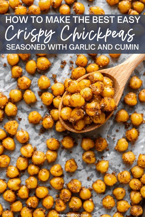 Chickpea Recipe, Chickpea Recipes Roasted, Roasted Chickpea, Chickpea Snacks, Homemade Seasoning, Crispy Chickpeas, Chickpea Recipes, Homemade Seasonings, Roasted Chickpeas