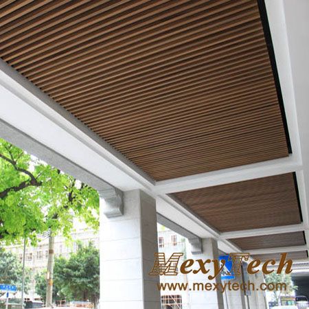 WoodWorks® Grille Tegular for ceilings and walls. Add infill panels and  it's acoustical too! | Out of the Ordinary Ceilings | Pinterest | Acoustic  wall, ... Wooden Wall And Ceiling, Acupanel Ceiling, Wood Slat Drop Ceiling, Outdoor Ceiling Design, Ceiling Wood Panels, Ceiling Wood Design, Balcony Ceiling, Wood Ceiling Panels, Baffle Ceiling