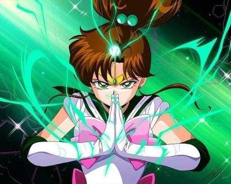 Sailor Jupiter Pfp, Sailor Jupiter Tattoo, Sailor Jupiter Aesthetic, Sailor Jupiter Icon, Bujo Sketches, Jupiter Wallpaper, Sailor Moon Jupiter, Saylor Moon, Sailor Guardians