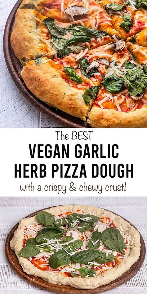 Herb Pizza Dough Recipe, Best Homemade Pizza Dough Recipe, Vegan Pizza Toppings, The Best Homemade Pizza Dough Recipe, The Best Homemade Pizza Dough, Herb Pizza, Best Homemade Pizza Dough, Healthier Dinners, Diy Dough