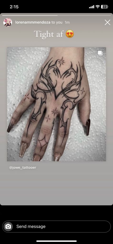 Tattoo Ideas Grunge Aesthetic, Alt Finger Tattoos, Badass Hand Tattoos For Women, Angel Wings Hand Tattoo, Hand Patchwork Tattoo, Grunge Wrist Tattoos, Goth Hand Tattoos For Women, Gothic Hand Tattoos For Women, Women Hand Tattoo Ideas Unique