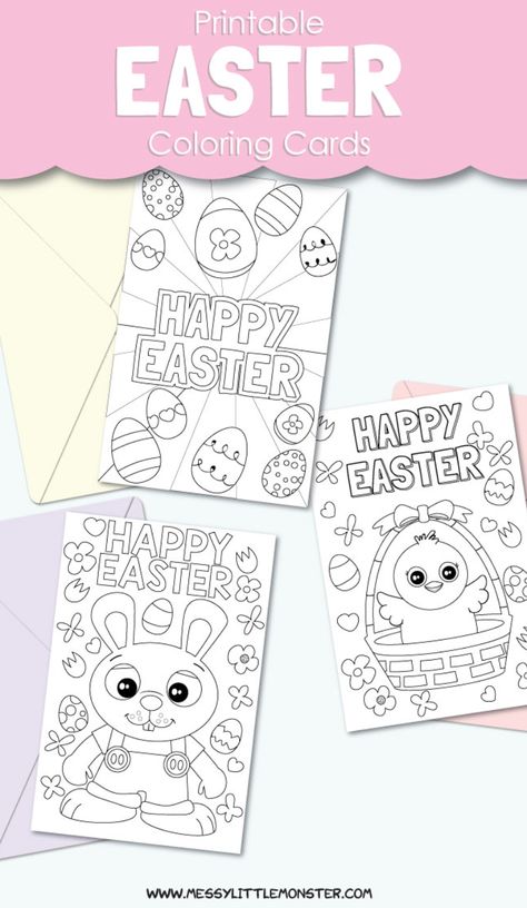 Printable Easter Cards to Colour Easter Card Templates Free Printable, Easter Cards Free Printables, Easter Card For Kids, Easter Cards Preschool, Easter Card Printables Free, Easter Card Printable, Printable Easter Cards, Easter Cards For Kids, Easter Printable