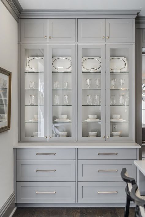 Dining Room Built Ins, Dining Room Built In, Built In China Cabinet, Humphrey Munson, Серая Кухня, Prep Kitchen, Luxury Kitchen Design, Built In Cabinets, Favorite Kitchen