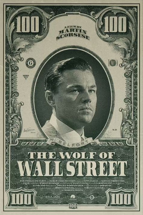 Dollar Tattoo, Money Poster, Jordan Belfort, The Wolf Of Wall Street, Money Wallpaper Iphone, Film Poster Design, Wolf Of Wall Street, Cinema Posters, Movie Poster Art