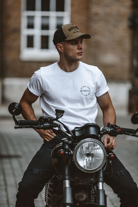 @bikeshedmotorcycleclub Cafe Racer Style Men, Cafe Racer Outfit Men, Motorcycle Man, Summer Motorcycle Outfits For Women, Mens Motorcycle Fashion, Motorcycle Outfit Men, Men Motorcycle Photography, Biker Outfit Men, Motorcycle Photography Male