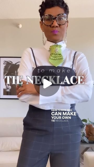 Patrice Rushen, Diy Necktie Projects, Accessorize An Outfit, Necktie Necklace, Necklace Tie, Make A Tie, Secondhand Style, Diy Tie, Tie For Women