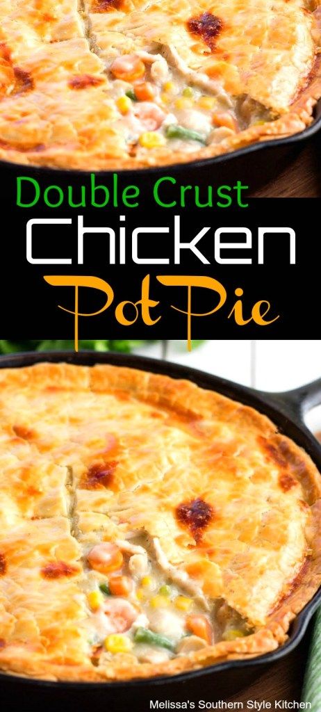 Double Crust Chicken Pot Pie, Rockcrok Recipes, Homemade Pot Pie, Savoury Treats, Fit Meals, Homemade Chicken Pot Pie, Chicken Receipes, Pot Pie Filling, Winter Meals