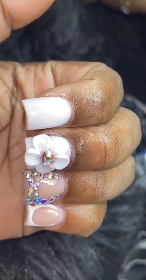 Makeup Nails Designs, Hard Nails, Gel Acrylic Nails, Colored Acrylic Nails, Girly Acrylic Nails, French Tip Acrylic Nails, Cute Acrylic Nail Designs, Simple Acrylic Nails, French Acrylic Nails