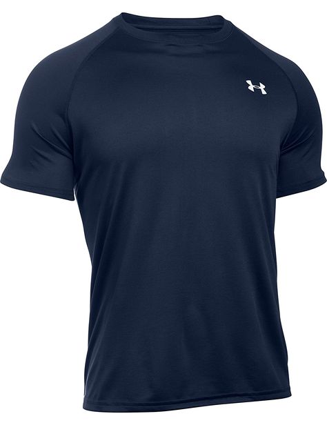 Under Armour Outfits, Tech T Shirts, Gym Tops, Midnight Navy, Workout Tshirts, Under Armour Men, Mens Activewear, Outdoor Wear, Unique Outfits