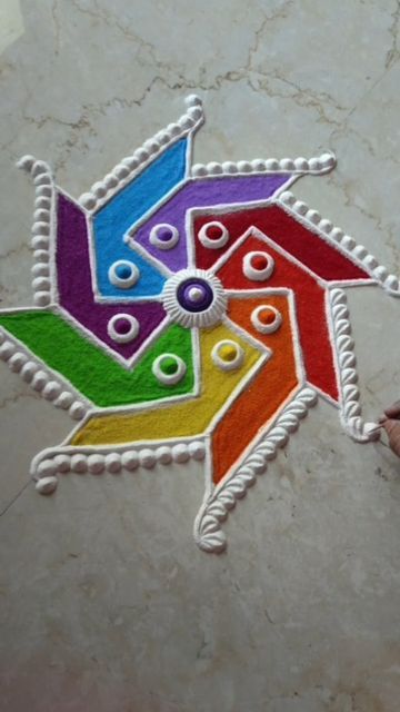 Swastik Rangoli Designs Easy, Rangoli Easy Design, Swastik Rangoli Designs, Swastik Rangoli, Rangoli Designs Easy, Very Easy Rangoli Designs, Rangoli Easy, Rangoli Side Designs, Easy Design