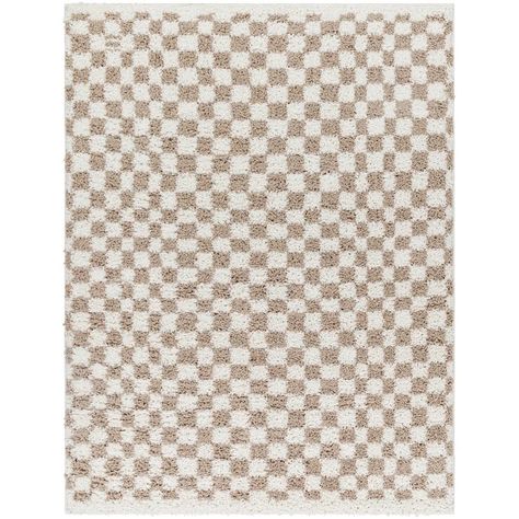 Wade Logan® Cabble Checkered Rug & Reviews - Wayfair Canada Baby Nursery Rug, Farmhouse Area Rugs, Tan Rug, Surya Rug, Woven Area Rug, Rug Ivory, Checkered Rug, Nursery Rugs, Toddler Room