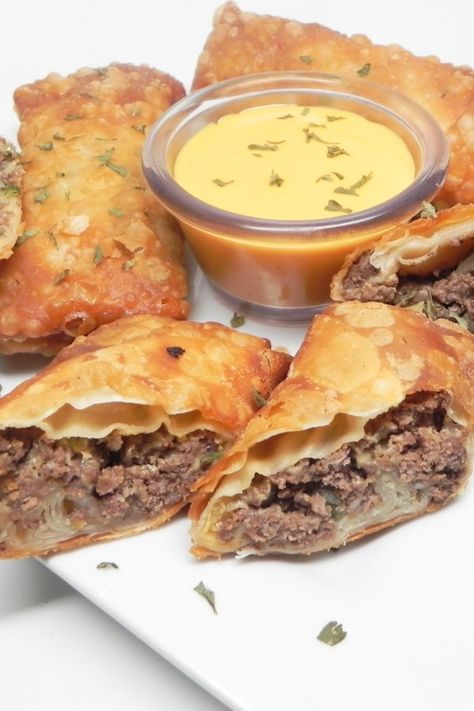 Cheesesteak Eggrolls, Philly Cheesesteak Egg Rolls, Cheesesteak Sandwich, Cheese Steak Sandwich, Philly Cheese, Egg Roll Wrappers, Egg Roll Recipes, Roll Recipes, Philly Cheesesteak