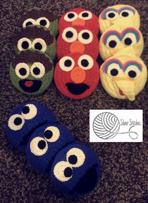 Sesame Street crochet Crochet Sesame Street, Sesame Street Crochet, Animal Scarves, Seaseme Street, Sesame Street Characters, Crocheted Hats, Crochet Applique, Sesame Street, Appliques