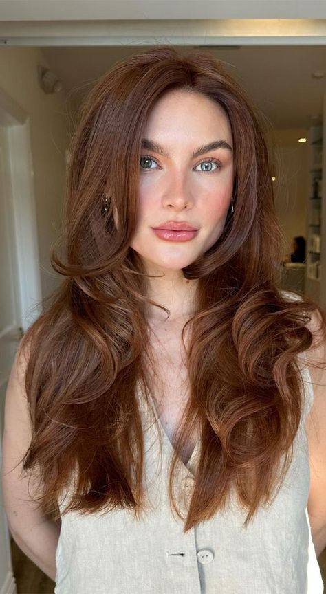 Pale Skin Hair Color, Copper Brown Hair, Hair Colour Ideas, Hair Color For Fair Skin, Warm Brown Hair, Hair Pale Skin, Maple Brown, Brown Hair Looks, Brown Hair Inspo