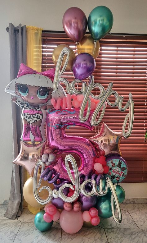 Lol Balloons, Lol Balloon Decorations, Lol Party Ideas Decoration, Surprise Party Themes, Suprise Birthday, 7th Birthday Party Ideas, 6th Birthday Cakes, 5th Birthday Party Ideas, 6 Birthday