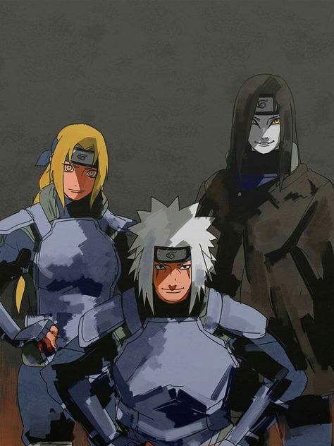 Jiraiya And Tsunade, Tsunade And Jiraiya, Legendary Sannin, Tsunade Senju, Naruto Shippudden, Naruto Teams, Naruko Uzumaki, Naruto Fan Art, Naruto Shippuden Characters