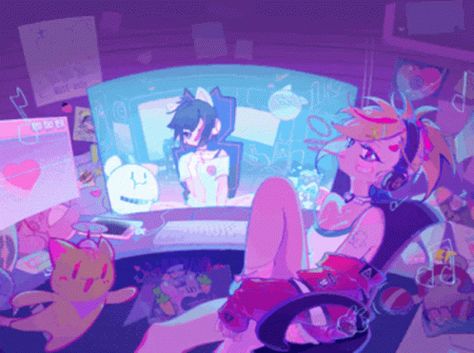 Gamer Banner Gif, Mush Dash Gif, Muse Dash Gif Pfp, Musedash Gif, Muse Dash Gif Banner, Muse Dash Fanart, Neon Banner Gif, Muse Dash Banner, Kawaii Gif Pfp