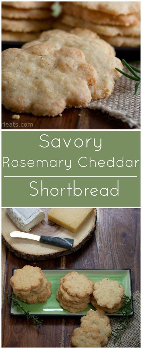 Savory Shortbread Recipes, Savory Shortbread Cookies, Cheddar Shortbread, Savoury Cookies, Savory Shortbread, Gbbo Recipes, Rosemary Shortbread, Appetizer Board, Savoury Crackers