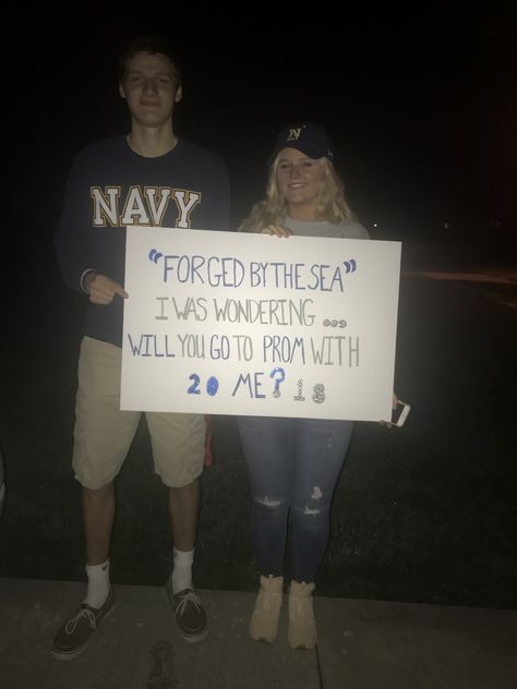 Promposal Ideas, Prom Proposal, Us Navy, Prom, Navy