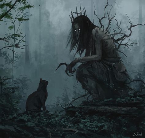 Austrian Artist Creates Nightmare-Inducing Illustrations And They're Not For The Easily Frightened (30 Pics) Haunted Forest Aesthetic, Art Sinistre, Creepy Paintings, Baba Jaga, Istoria Artei, Dark Creatures, 다크 판타지, Scary Art, Creepy Art