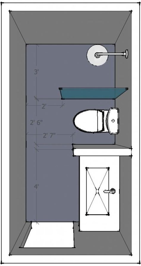 Bathroom Layout Plans, Sink Toilet, Small Bathroom Layout, Bilik Air, Bathroom Design Layout, Bathroom Plans, Bathroom Floor Plans, Small Basements, Bad Inspiration