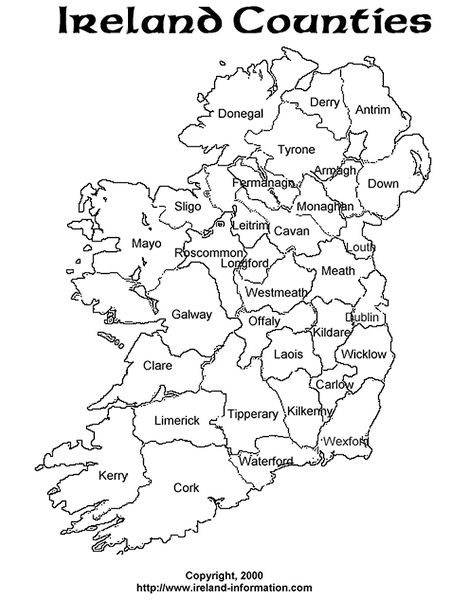 Ireland counties answers Irish Sleeve Tattoo, Map Of Ireland, Coloring Pages Ideas, Pages Ideas, Homeschool Geography, Printable Maps, St Paddy, Sleeve Tattoo, Doodle Drawings