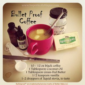 You have not truly enjoyed all the benefits of coffee until you've gone Bulletproof - bulletproof coffee that is! This lovely cup of coffee... Bullet Proof Coffee, Keto Drinks, Liquid Stevia, Coffee Benefits, Keto Drink, Thm Recipes, Bullet Proof, Bulletproof Coffee, Coffee Recipe