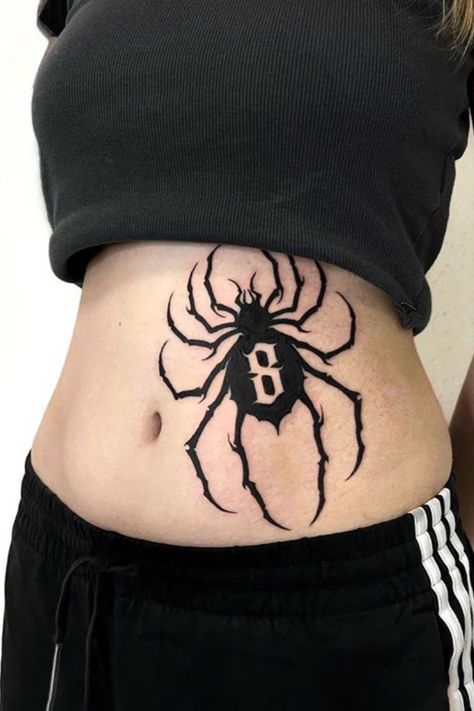 Uvogin Spider Tattoo, Phantom Troupe 8 Tattoo, Phantom Troupe Spider Tattoo Shizuku, Stomach Tattoos Spider, Anime Tattoos Hunter X Hunter Spider, Spider Ribcage Tattoo, Phantom Troop Tattoo Spider, Spider Number 8 Hunter X Hunter Tattoo, Phantom Spider Tattoo