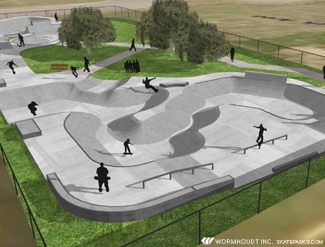 memphis01 Skatepark Design, Skateboard Park, Linear Park, Skateboard Shop, Architecture Building Design, Industrial Park, Graduation Project, Marble Statues, Parking Design