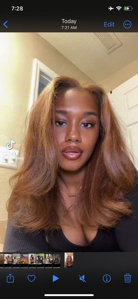 Ginger Brown Hair, Brown Hair Dark Skin, Sandy Brown Hair, Brown Hair Dark, Honey Brown Hair Color, Silk Press Natural Hair, Golden Brown Hair, Ginger Brown, Honey Brown Hair